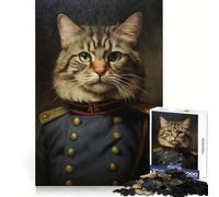 War Cat Jigsaws 1000 Pieces for Adults Focus Enhance Stress Relief Fun Smooth Cut Festive Gift (38x52cm)