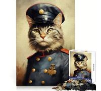 War Cat Puzzle for Teenagers 1000 Pieces Cognitive Recall Restful Pleasure Sharp Cut Unique Gift (38x26cm)
