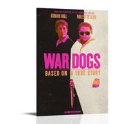 War Dogs Anti Splash Art Posters Living Room And Bedroom Hanging Paintings Suitable for Multiple Scenarios No Need for Punching Easy to Install Suitable for Gifts And Personal UseFrame-style08x12inch(