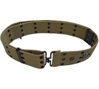 War Equine Militaria US Army M36 Pistol Belt WW2 Khaki Webbing Canvas Tactical WWII (OD Green, One Size)
