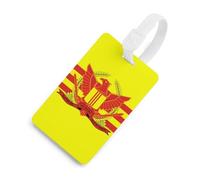 War Flag of South Vietnam Funny Luggage Tag Travel Suitcase Label with Privacy Name ID for Baggage Bag Backpack
