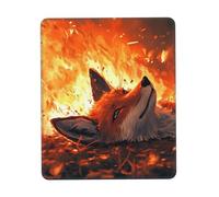 War Fox Mouse Pad Black Durable Soft Waterproof Non-Slip Rubber Leather with Stitched Edge Gaming Mouse Pads for Desk Office Laptop11.8 x9.8