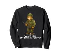War is Hell, but style is forever - 70s Retro Vintage USA Sweatshirt