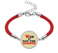 war is not the Answer Love peworld Lucky Red String Bracelet Rope Bracelet Handmade