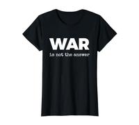 War is Not the Answer Value Graphic T-Shirt, Women, Black, S