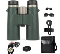 War max Binoculars, 12x42 Adults High Magnification Binoculars Great for Birdwatching, Traveling, Stargazing, Hunting, Wider View, Smart Focus (Dark Green)