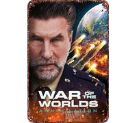 War of the Worlds: Annihilation movie Metal Tin Sign Poster Decor for Living Room Cafe Decorative Sign for Wall 12x8Inches