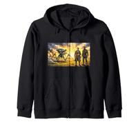 War of the Worlds Science Fiction Martians Finally Collapse Zip Hoodie