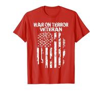 War on Terror Veteran T-Shirt, Men, Red, Small