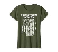 War on Terror Veteran T-Shirt, Women, Olive Green, X-Large