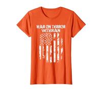 War on Terror Veteran T-Shirt, Women, Orange, Medium