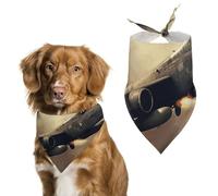 War Plane Dog Bandana Triangle Dog Scarf Washable Polyester Dog Bibs Cute Pet Bandana for Medium Large Dogs Puppy and Cats