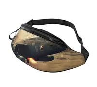 War Plane Fanny Pack for Men Women, Fashion Festival Fanny Pack, Travel Sport Walking Waist Bag