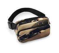 War Plane Fanny Pack for Women Men Adjustable Waist Bag Belt Bag for Travel Sports Hiking, style, 20x13cm