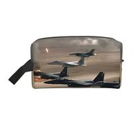War Plane Water-Resistant Travel Toiletry Organizer Bag, Large Capacity Portable Cosmetic Storage for Gym/Daily Essentials