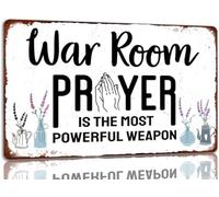 War Room Metal Sign Prayer Is The Most Powerful Weapon Tin Signs Vintage Home Wall Decor For Kitchen Cafe Bar 5.5x8 Inch