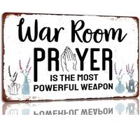 War room metal sign prayer is the most powerful weapon tin signs vintage home wall decor for kitchen cafe bar 5.5x8 inch suitable for bedroom restaurant bathroom indoor-outdoor bar cafe