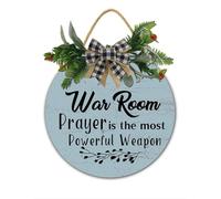 War Room Sign - Prayer Is The Most Powerful Weapon Inspiration Wall Decor Sign Prayer Closet Essentials Bible Verse Rustic Wood Signs Plaques Christian Decor 30x30 CM