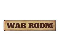 War Room Sign Vintage Metal Sign Retro Metal Plaque Bar Pub Poster Wall Art Decor Tin Sign 16x4 INCH