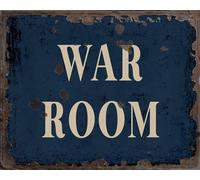 War Room Vintage Metal Signs for Wall Decor - 8 x 10 Inches Durable Aluminum Tin Sign Plaque for Home Garage Club bar Wall Art Decoration - Retro Wall Signs, Best Gift Idea