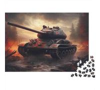 War Tank Battle Scene 1000 Pc Eco-friendly Paper Jigsaw Puzzle Kids Beginners Fun Game Beautiful Decoration 38x26cm/1000pcs