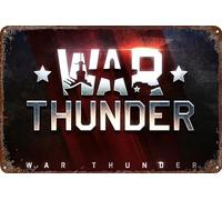 War Thunder Metal Tin Sign Poster Game Decor for Living Room Cafe Decorative Sign for Wall 12x8Inches