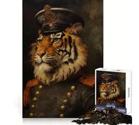 War Tiger Jigsaw for Teenagers 1000 Pieces Cognitive Workout Leisure Pleasure No Rough Edges Art Xmas Gift (38x26cm)