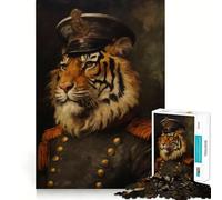 War Tiger Jigsaw for Teenagers1000 Pieces Mind Boost Game Firm Fit Secure Assembly Bonding Activity for Loved Ones (38x52cm)