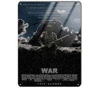 War Tin Sign, War Poster, War Movie Vintage Metal Tin Sign, Movie Poster Tin Sign, Wall Decor for Bars, Restaurants, Cafes, Pubs 12 x 8 Inch
