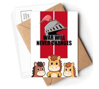 War Will Never Changes Art Deco Fashion Postcards Envelopes Cards Mailing Year Horse