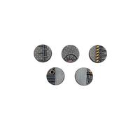 War World Gaming Alien Invasion Sci-Fi Round Bases x 5 (25mm) - 28mm Scale Wargaming Miniature Model Terrain Figure Painting Wargame Battle Modelling Diorama