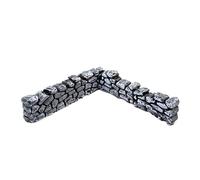 War World Gaming Dry Stone Wall Corners Pre-Painted x 2 - 20mm - 28mm Wargaming Tabletop Terrain Scenery Landscape Model Miniatures Diorama Wall Cover Modelling Wargame Layout