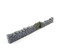 War World Gaming Dry Stone Wall with Gate Pre-Painted x 1 - 20mm - 28mm Wargaming Tabletop Terrain Scenery Landscape Model Miniatures Diorama Wall Cover Modelling Wargame Layout