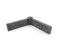 War World Gaming Farm Corner Stone Wall Pre-Painted x 2 - 20mm - 28mm Wargaming Tabletop Terrain Scenery Landscape Model Miniatures Diorama Wall Cover Modelling Wargame