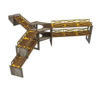 War World Gaming Industry of War Battlefield Kit 7 - Unpainted - 28mm Wargaming Terrain Model Diorama Scenery Sci-Fi Battle Tabletop Warfare Destroyed Wargame RPG
