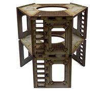 War World Gaming Industry of War Central Power Tower - Unpainted - 28mm Wargaming Terrain Model Diorama Scenery Sci-Fi Battle Tabletop Warfare Destroyed Wargame RPG