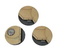 War World Gaming Industry of War Sci-Fi Street Round Miniature Bases x 3 (50mm) - 28mm Wargaming Terrain Model Diorama Figure Painting Wargame Battle Army