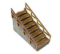 War World Gaming Industry of War Stairway - Unpainted - 28mm Sci-Fi Wargaming Terrain Model Diorama Scenery Sci-Fi Battle Tabletop Warfare Destroyed Wargame