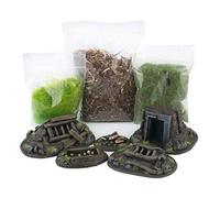 War World Gaming Jungle Warfare Defensive Battlefield & Scenery Set - 28mm Heroic Scale Pacific Rim Wargaming Terrain Model Military Diorama Wargame Rainforest