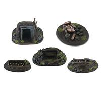 War World Gaming Jungle Warfare Resin Concealed Defensive Positions - 28mm Heroic Scale Pacific Wargaming Terrain Model Military Diorama Scenery Wargame