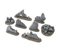 War World Gaming War Torn City Rubble Kit 2 - 28mm Sci-Fi Wargaming Terrain Model Scenery Ruined Rubble Zombie Post-Apocalyptic Bombed Destroyed Futuristic