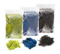 War World Scenics Lichen Moss Model Foliage Multi-Pack 3 x 20g (Black, Blue, Light Green) -Railway Modelling Wargame Basing Scenery Landscape Trees Bushes Hedges Diorama
