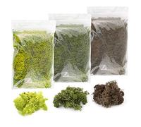 War World Scenics Lichen Moss Model Foliage Multi-Pack 3 x 20g (Light Green, Dark Green, Brown) -Railway Modelling Wargame Basing Scenery Landscape Trees Bushes Hedges Diorama
