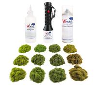 War World Scenics Pro Grass Micro Static Grass Applicator Four Seasons Grass & Glue Kit - Railway Modelling Model Railroad Diorama Scenery Electrostatic Flock Landscaping Gauge Scale