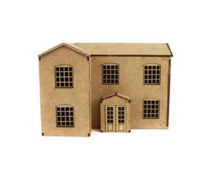 War World Scenics Scratch Aid Buildings - Low Relief Large House - Railway Modelling Realistic Model Laser Cut MDF OO/HO Gauge Scale Diorama Railroad Simple Structure