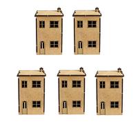 War World Scenics Scratch Aid Buildings - Low Relief Single House Front x 5 - Railway Modelling Realistic Model Laser Cut MDF OO/HO Gauge Scale Diorama Railroad