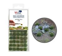 War World Scenics Self Adhesive Static Grass Tufts x 100 - Autumn, 10mm - Model Railway Wargame Scenery Railroad Modelling Diorama Miniature Hobby Tabletop