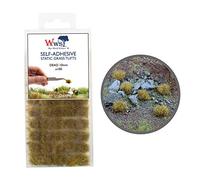War World Scenics Self Adhesive Static Grass Tufts x 100 - Dead, 10mm - Model Railway Wargame Scenery Railroad Modelling Diorama Miniature Hobby Tabletop