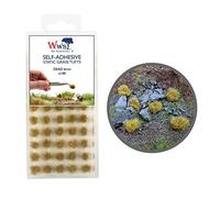 War World Scenics Self Adhesive Static Grass Tufts x 100 - Dead, 6mm - Model Railway Wargame Scenery Railroad Modelling Diorama Miniature Hobby Tabletop