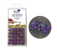 War World Scenics Self Adhesive Static Grass Tufts x 100 - Heather, 4mm - Model Railway Wargame Scenery Railroad Modelling Diorama Miniature Hobby Tabletop
